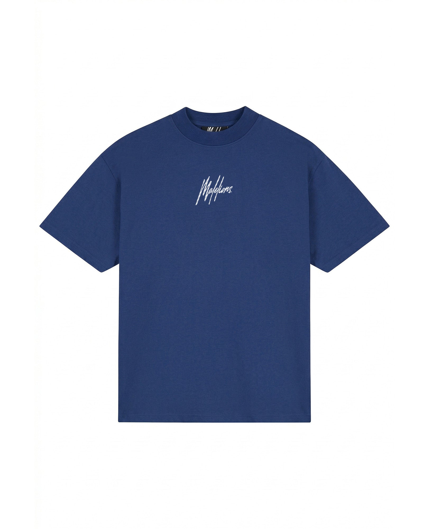 Malelions Men Oversized Striped Signature T-Shirt | Cobalt