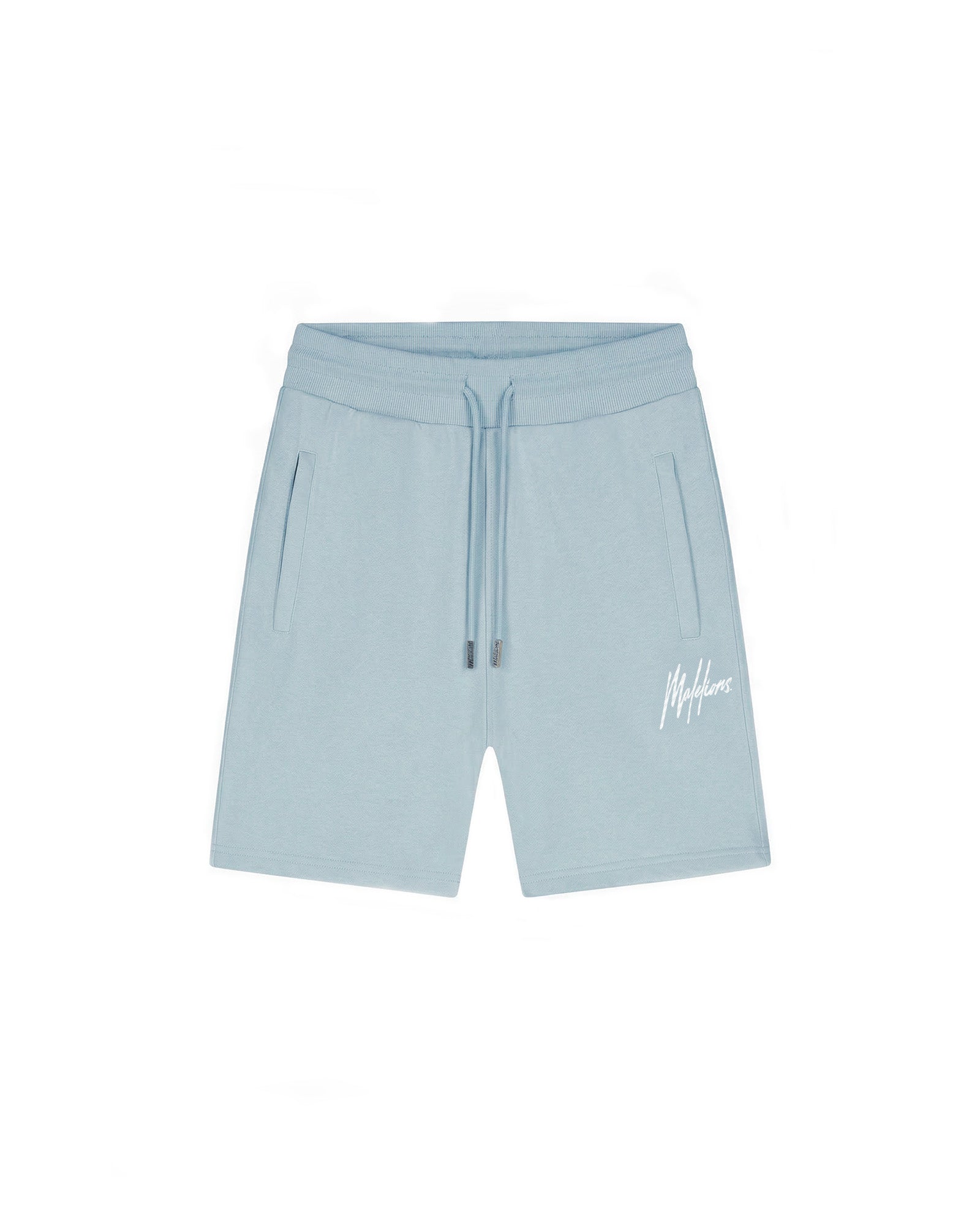 Malelions Men Striped Signature Shorts | Ice Blue