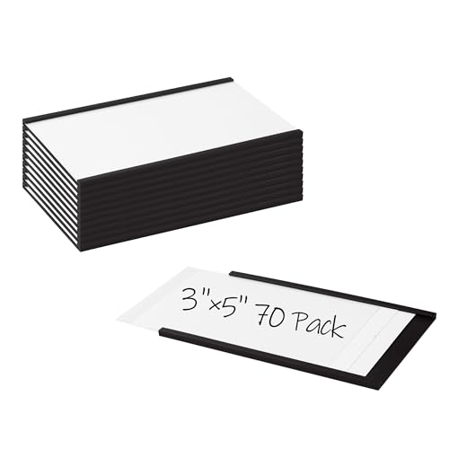 Realth Magnetische Etikettenhalter 70 Stück 76.2MM X 127MM