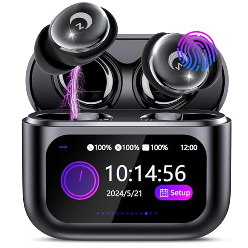 VEKJ Bluetooth Kopfhörer In Ear Mini 48 Std Schlafkopfhörer mit Touchscreen