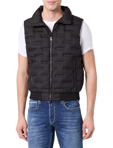 Replay Herren Weste mit Stehkragen, Black 098 (Schwarz), L