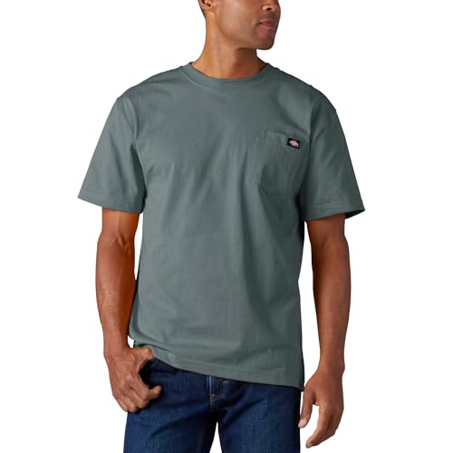 Dickies schweres Herren-T-Shirt, Rundhalsausschnitt, kurzärmelig, Rauchblau, 4X-Large Groß