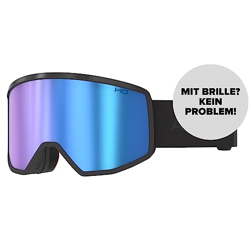 ATOMIC FOUR HD Skibrille - Teal Blue - Skibrillen mit kontrastreichen Farben - Hochwertig verspiegelte Snowboardbrille - Brille mit Live Fit Rahmen - Skibrille mit großem Sichtfeld