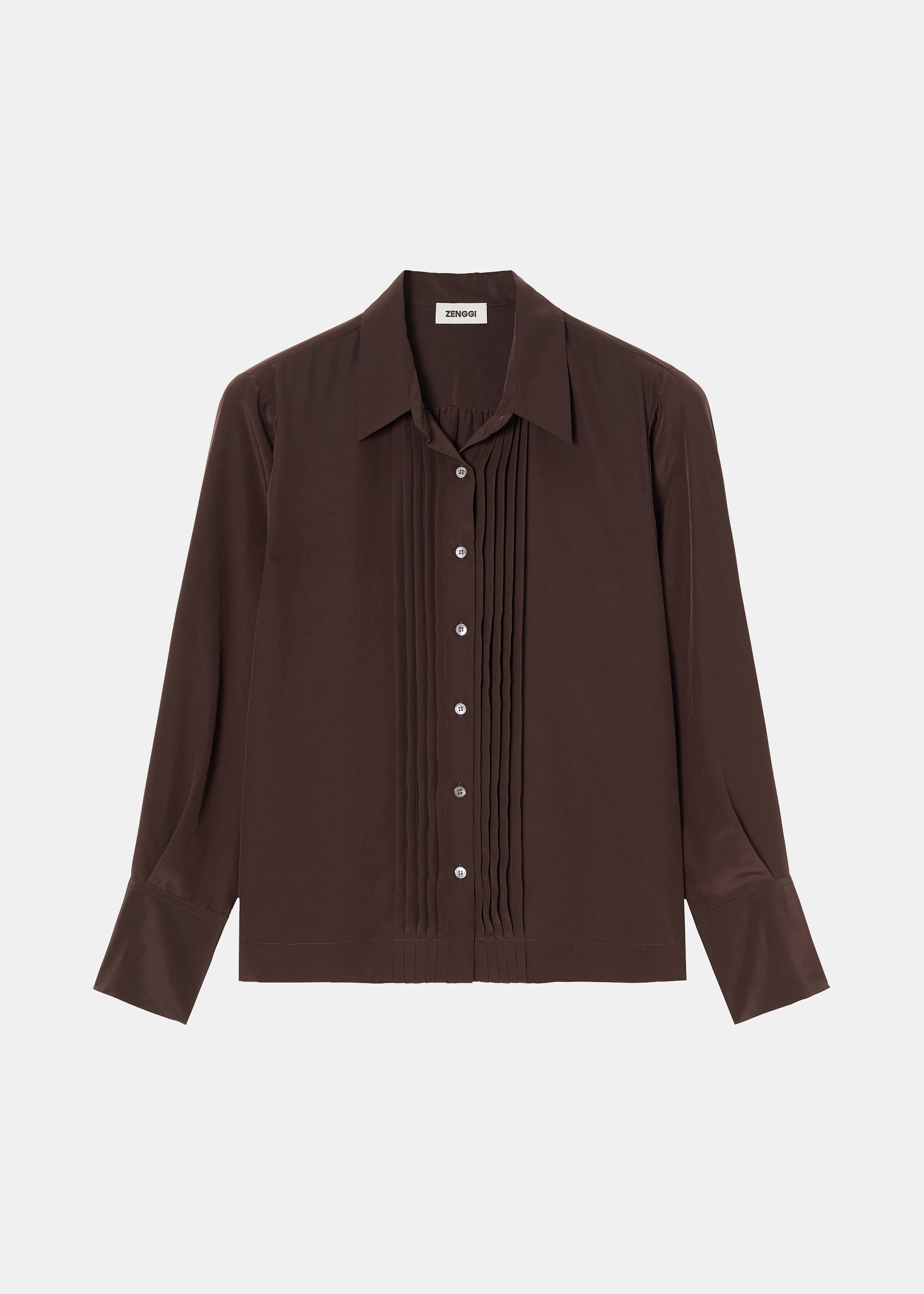 TECHNO SILK PLEATED SHIRT