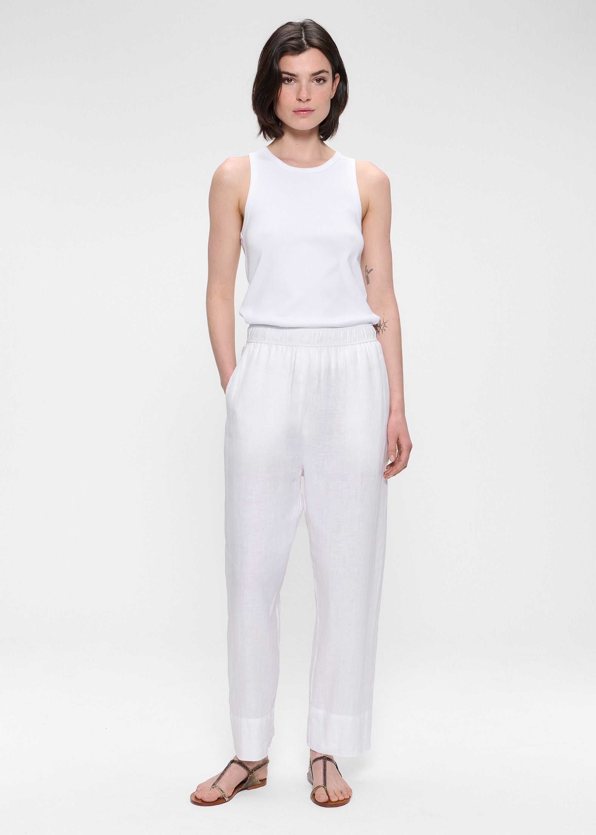 WASHED LINEN SOPHIE PANTS |