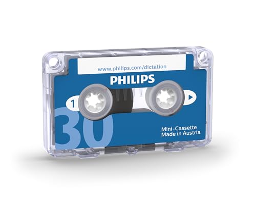 Philips LFH0005 Mini-Kassette, 30 Minuten Aufnahmezeit, 10 Mini-Kassetten