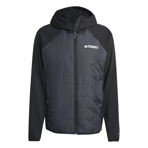 adidas Men's Terrex Multi CLIMAWARM Insulated Hybrid Hooded Jacket, Black, L