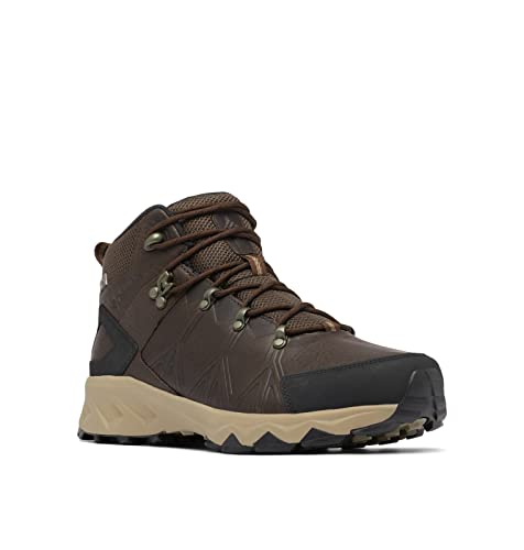 Columbia Peakfreak II Mid Outdry WP Leather wasserdichte Wanderstiefel für Herren, Braun (Cordovan x Black), 41.5 EU