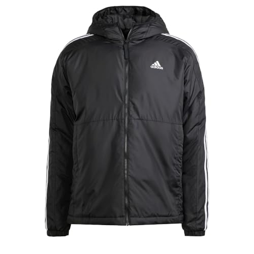 adidas Herren Essentials Climawarm 3 Stripes Insulated Hooded Coat, black, XXL