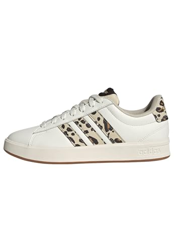 adidas Damen Grand Court 3.0 Shoes, Crystal Linen/Aurora Coffee/Matte Gold, 36 EU