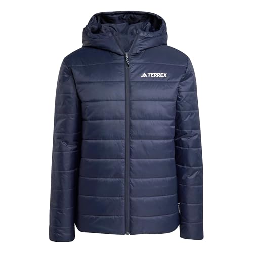adidas Men's Terrex Multi Essentials CLIMAWARM Insulated Hooded Jacket, legend ink, L