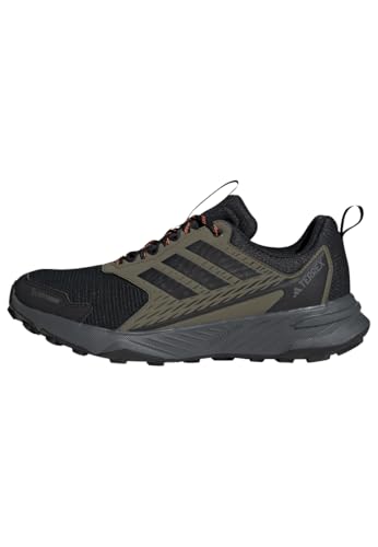 adidas Herren Terrex Tracefinder 2 Climaproof Trail Running Shoes, Olive Strata/Core Black/Semi Impact Orange, 40 2/3 EU