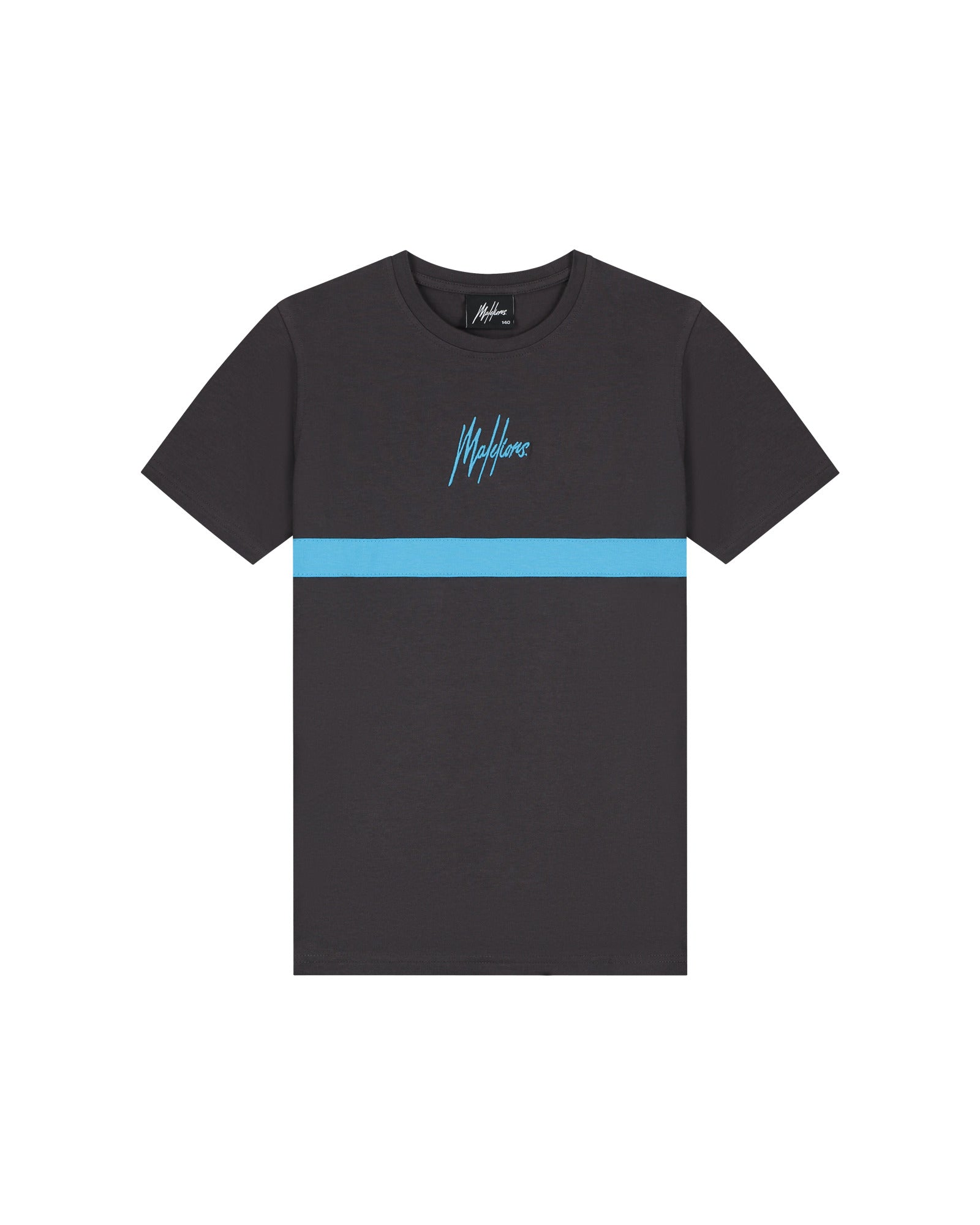 Malelions Junior Tube T-Shirt | Graphite/Bright Blue