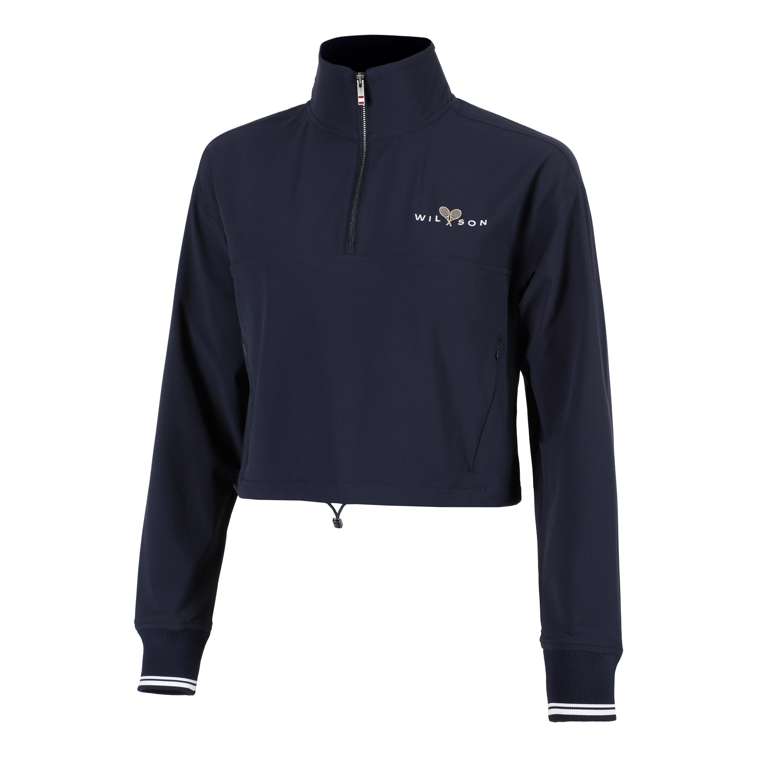 Davenport Woven Popover Sweatshirt Women-Dark Blue