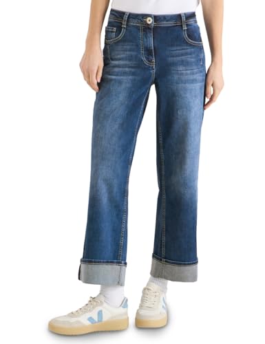 Cecil Wide Leg Jeans mid Blue wash 31