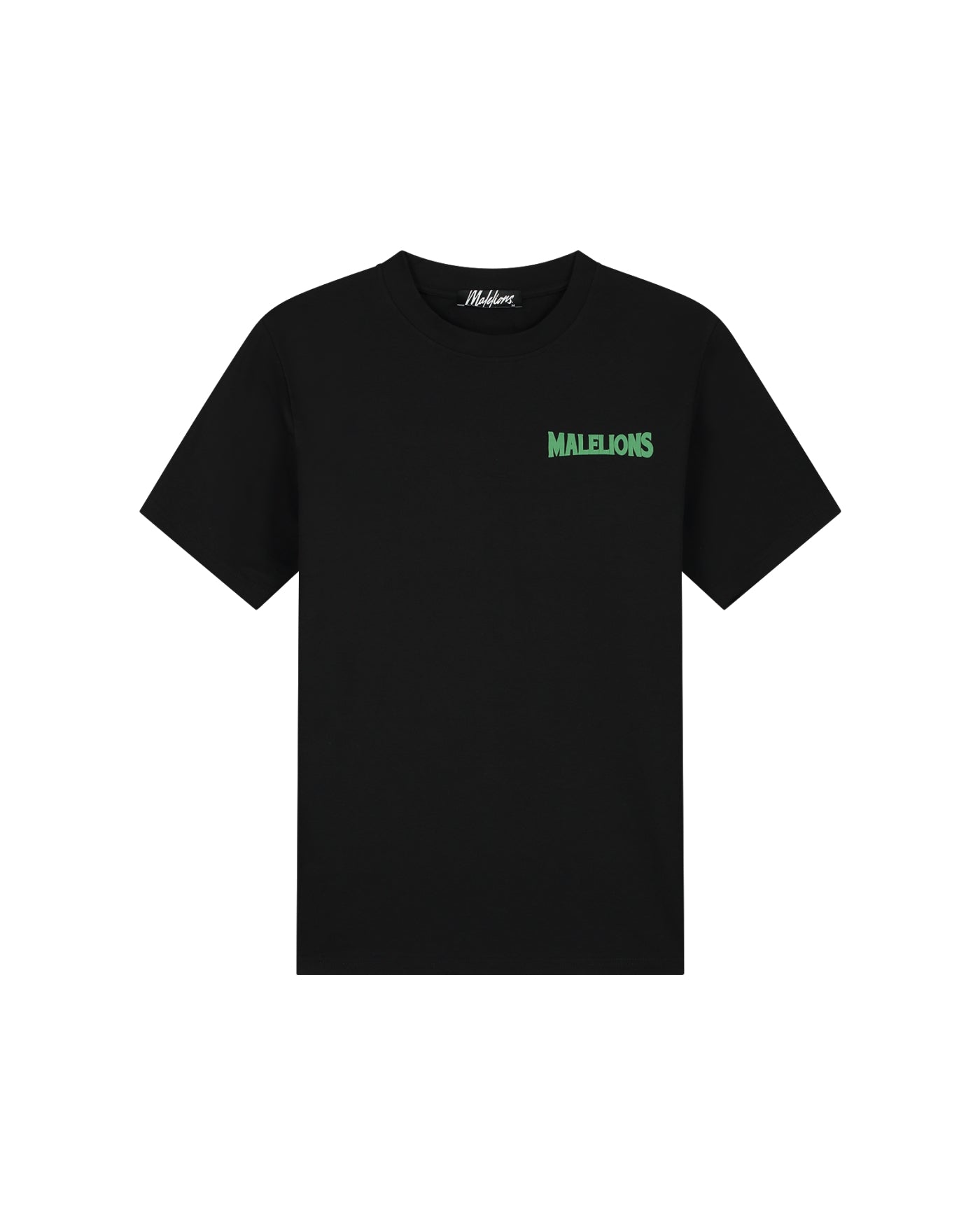 Malelions Men Iconic Slim T-Shirt | Black/Green