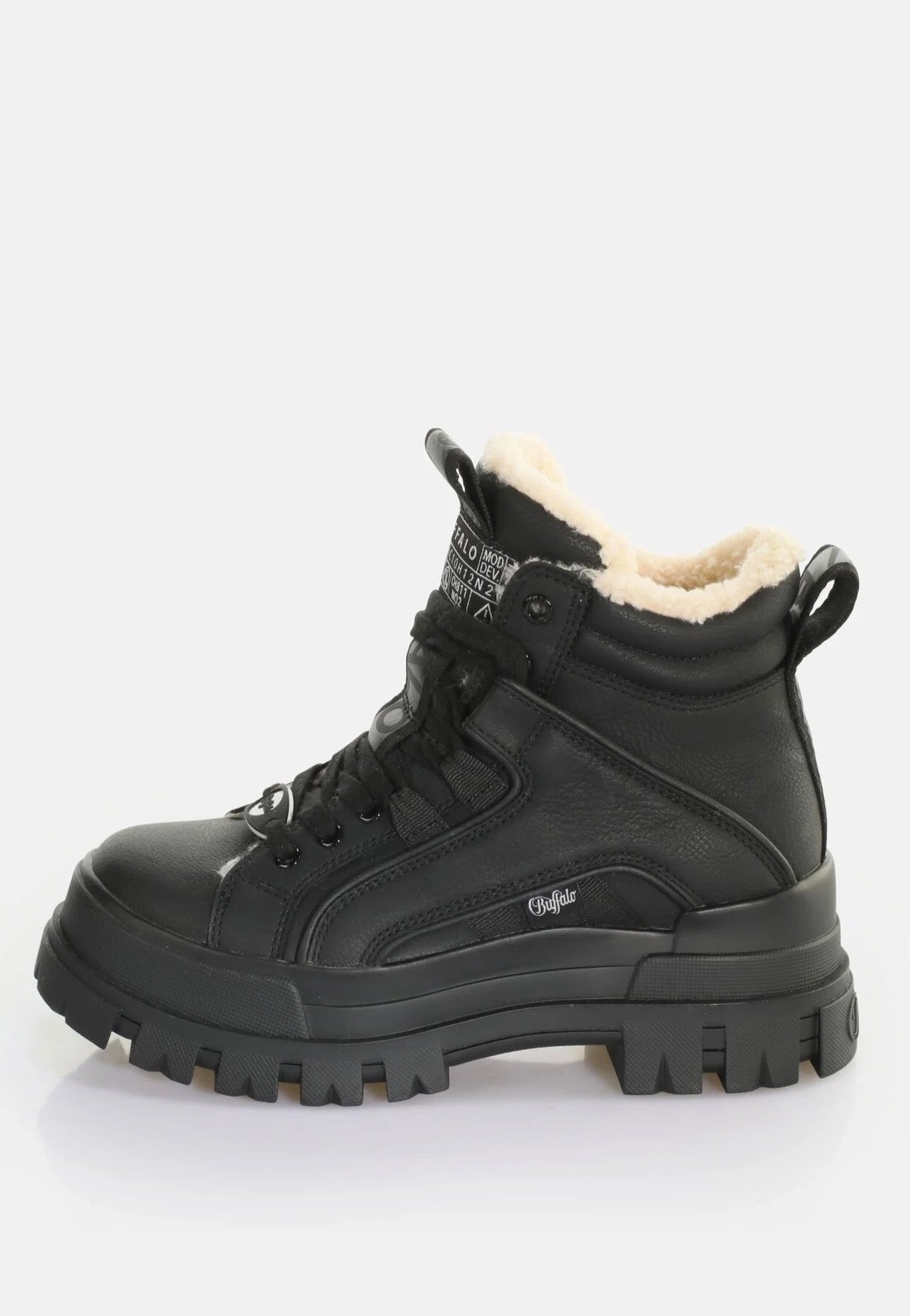 Aspha Nc Mid Warm Vegan Nubuck Black - Girl Shoes