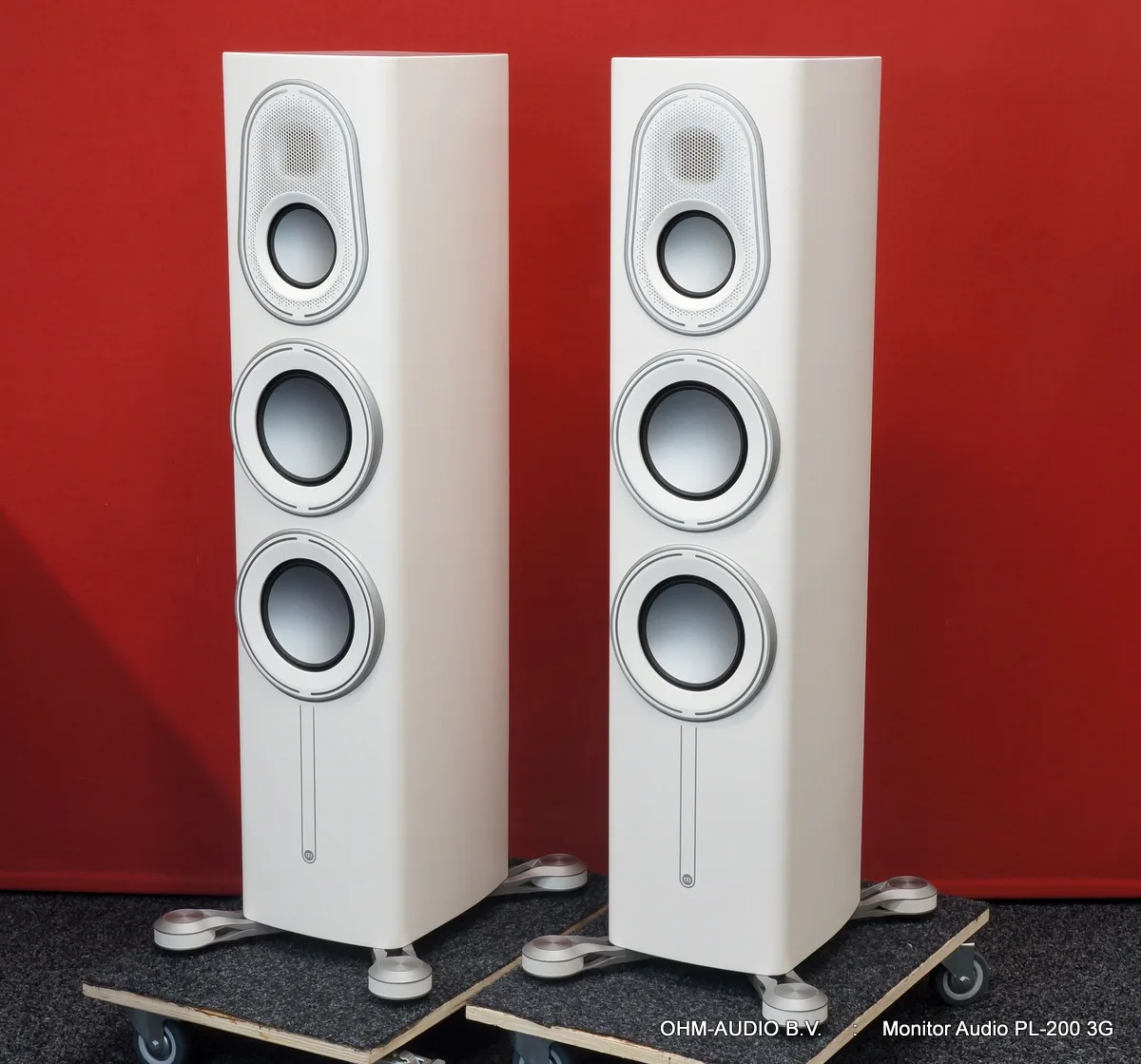 Monitor Audio PL200 3G, Satin White, 3-Weg Vloerstaande Luidspreker, Compleet - Ohm Audio