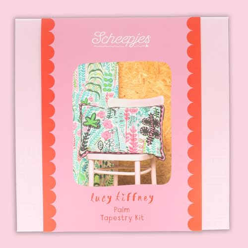 Scheepjes - Lucy Tiffney Tapetenkollektion (60 x 40 cm) Wandteppichset Palm für Wanddekoration - 1 Stück