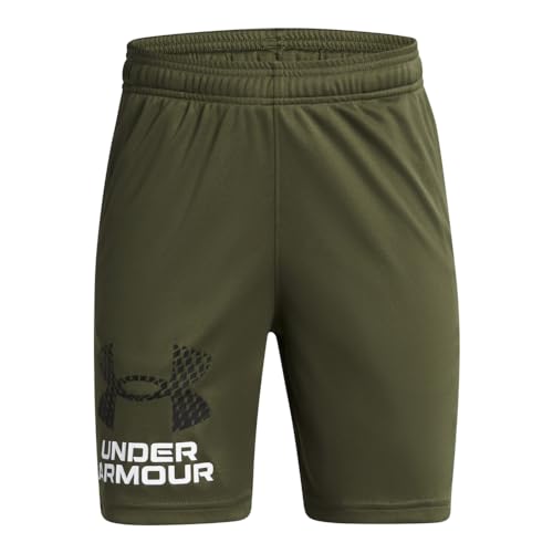 Under Armour Jungen Tech Logo Shorts, (390) Marine Od Green / Black, L