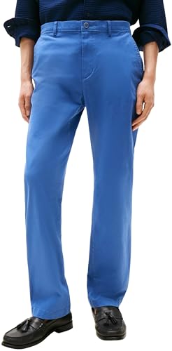 Tommy Hilfiger Herren Chino Hose Dover Essential Regular Fit mit Stretch, Angorablue (Blau), 30W/32L