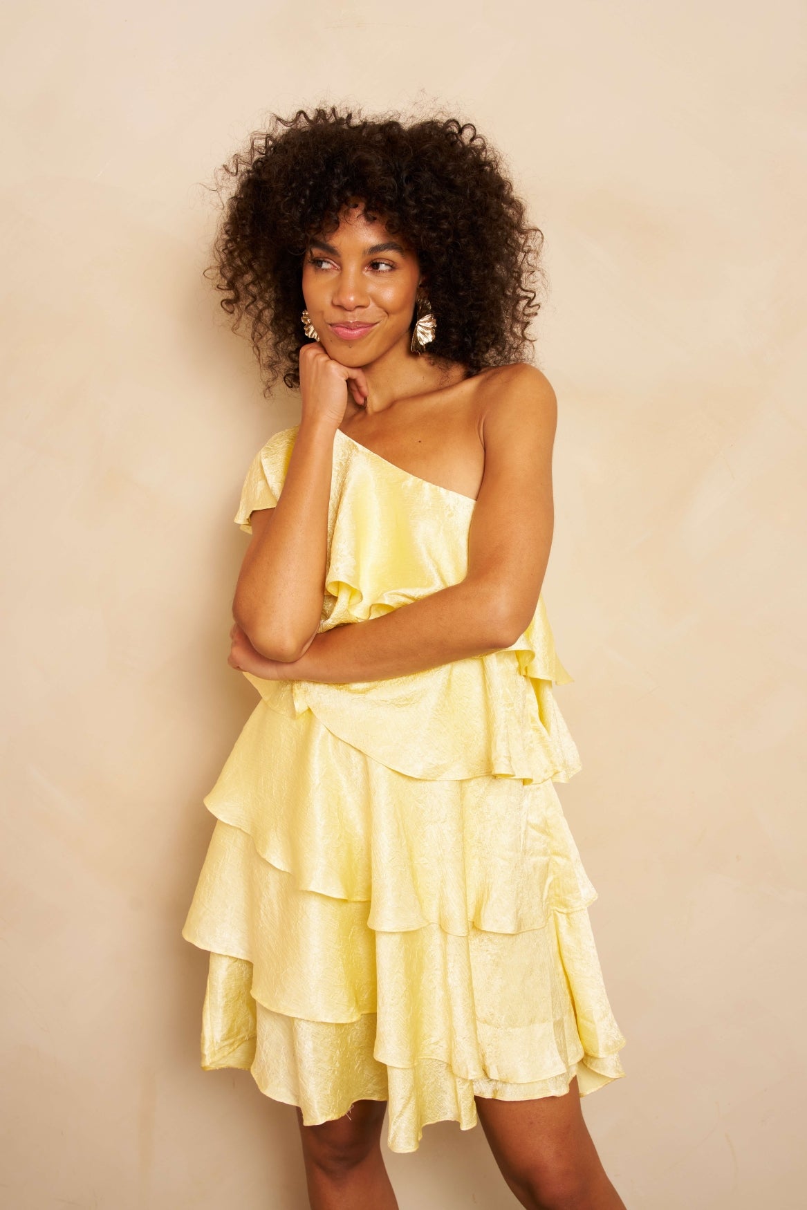 Jurk Caro | Butter Yellow