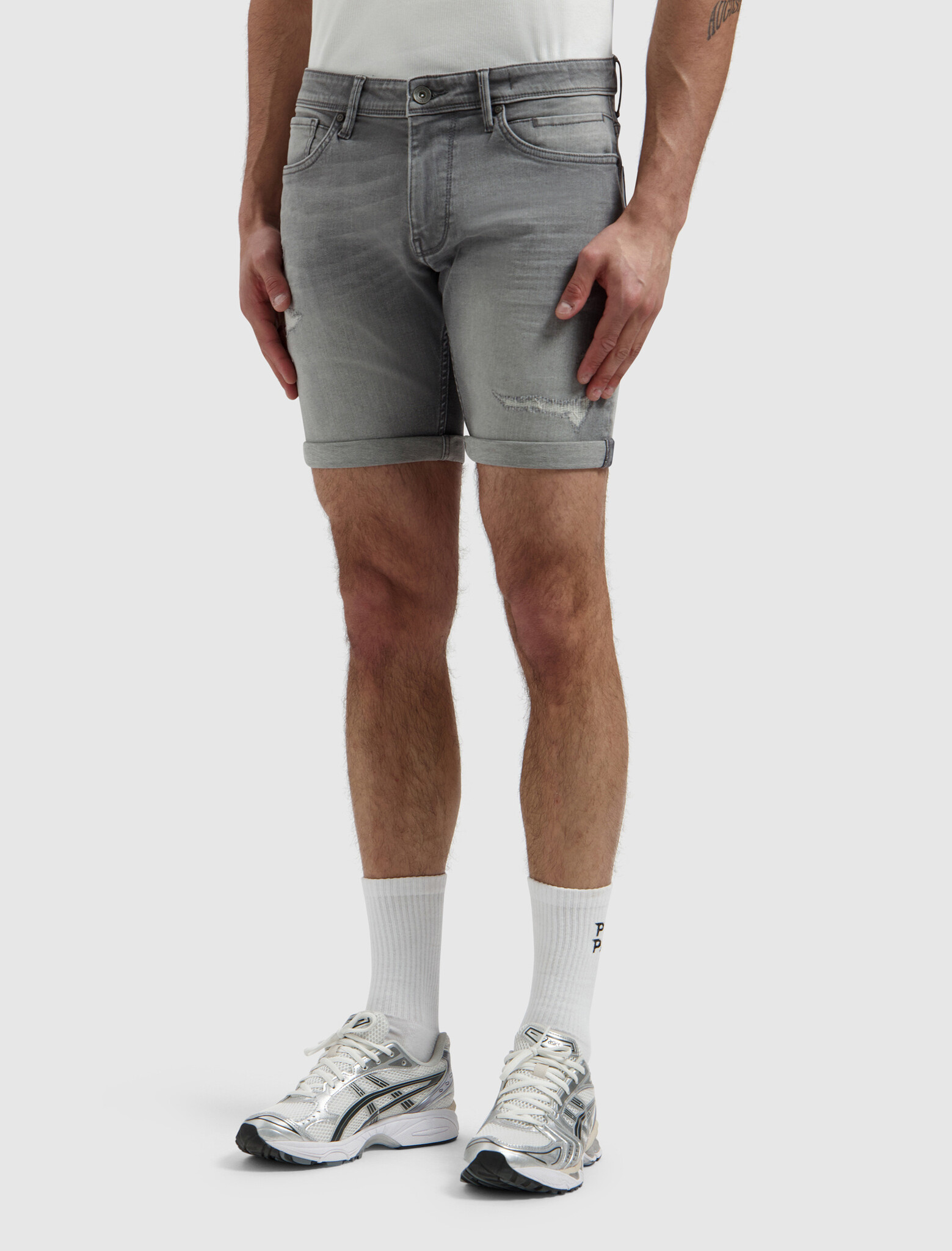 Pure Path Jeans Short The Steve Skinny Fit Mid Grey (W1619)