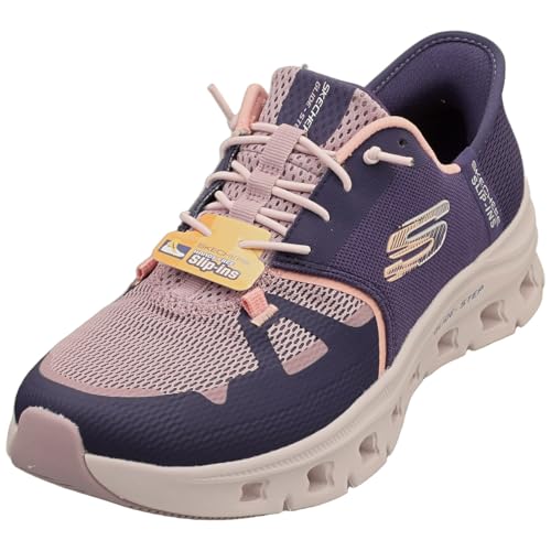 Skechers Damen Glide-Step Pro Turnschuhe, Purple Mesh/Coral Trim, 35 EU