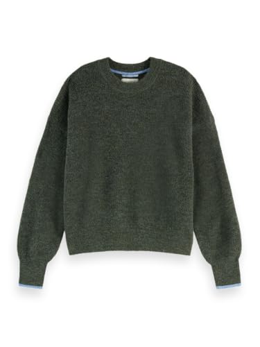 Scotch & Soda Damen Pullover mit Rundhalsausschnitt, Thymian Mela U361, L