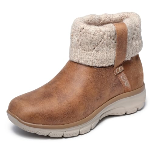 Skechers Damen Easy Going – Cozy Weather 2 – freihändige Slip-Ins, Kastanie, 37.5 EU