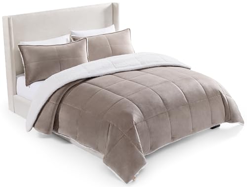 UGG 00435 Blissful King Bettdecken-Set, wendbar, weiche Mikrofaser, 3-teilig, Bettdecke und Kissenbezüge, maschinenwaschbar, weich, gemütlich, King-Size-Bettwäsche-Sets für Schlafzimmer,