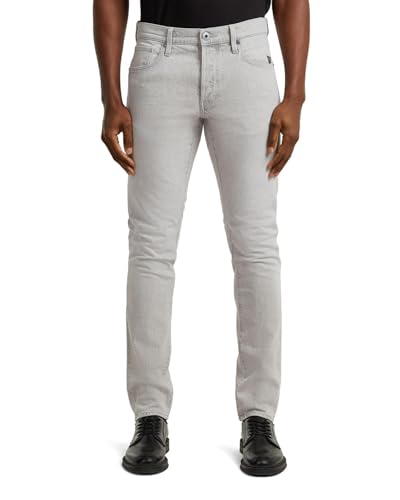 G-STAR Herren 3301 Slim Jeans, Grau (Beached Faded Dolomite Grey 51001-E206-H962), 31W / 32L