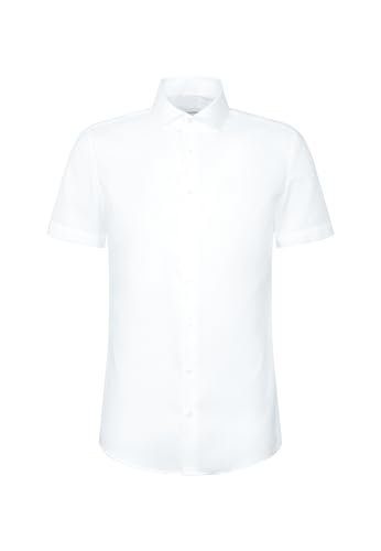 Seidensticker Herren Business-Hemd - Slim Fit - Bügelleicht - Kent-Kragen - Kurzarm - 100Prozent Baumwolle
