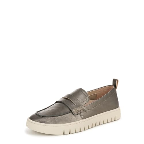 Vionic Damen Uptown Anziehen Faulenzer, Feinsitz, Rotguss Grau Leder, EU 38