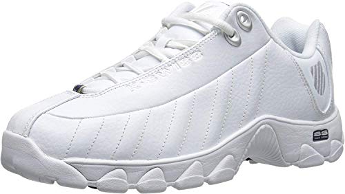 K-Swiss Men's ST329 CMF Training Shoe, White/Black/Silver, 10 XW US