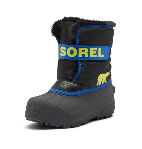 Sorel Unisex-Kinder Schneestiefel für kleine Kinder, Black Azul, 30 EU