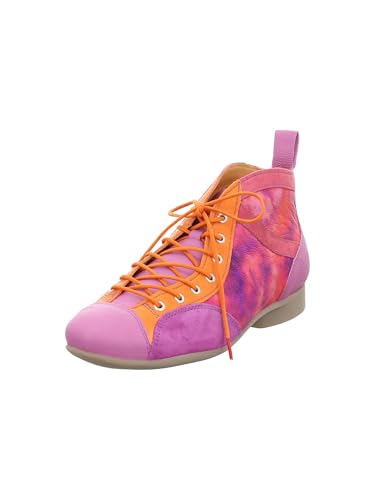 Think! Damen GUAD2 chromfrei gegerbte nachhaltige Stiefelette, FUXIA/KOMBI 5060