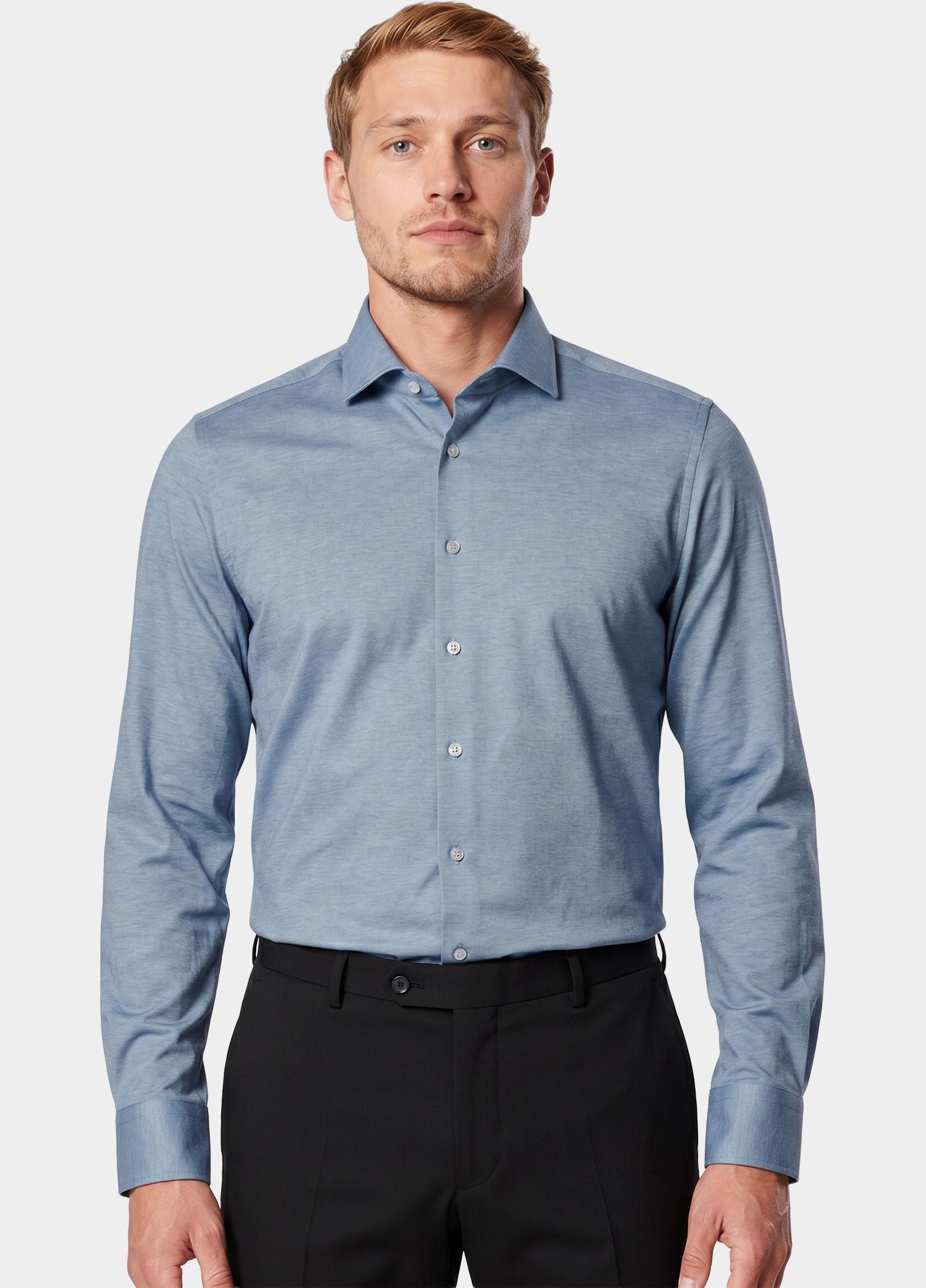 50% Korting Venti Business Hemd Lange Mouw Blauw Kent Modern Fit Jerseyflex 123963800/100 | Bos Men Shop