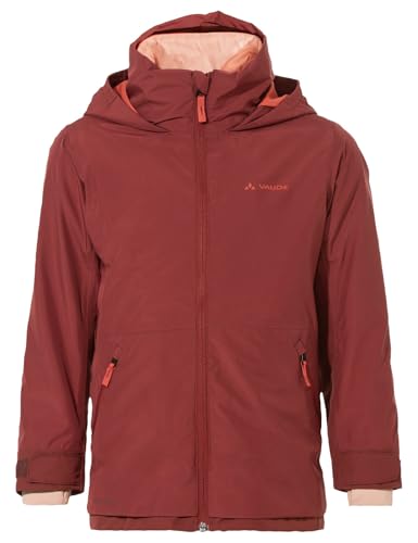 VAUDE Kinderjacke Kids Casarea 3in1 Jacket II, isolierte Innenjacke zum Wenden, wasserdicht, winddicht und atmungsaktiv, redeva, 98
