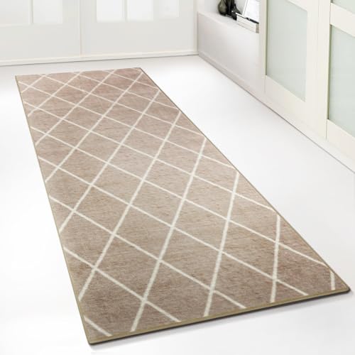 Floordirekt Teppichläufer mit Muster, Cosenza Beige, 80 x 500 cm