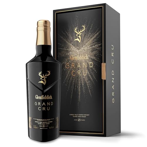 Glenfiddich Single Malt Scotch Whisky 23 Jahre Grand Cru, 70cl - in seltenen französischen Cuvée-Fässern zur vollkommenen Eleganz veredelt