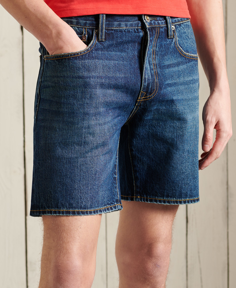 Superdry TAPER SHORT Abernathy Dark Blue (M7110216A - V8V)