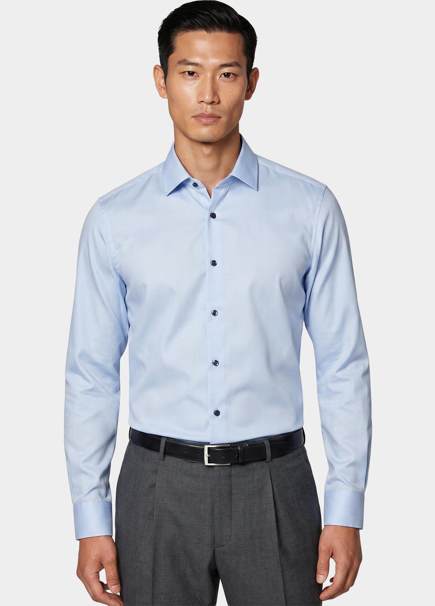 50% Korting Venti Business Hemd Lange Mouw Blauw Kent Modern Fit 123942200/115 | Bos Men Shop