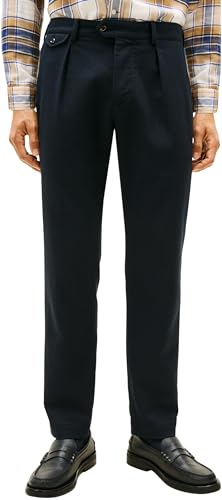 Tommy Hilfiger Herren Stoffhose Harlem Brushed Twill Tapered Fit, Blau (Desert Sky), 36W/36L