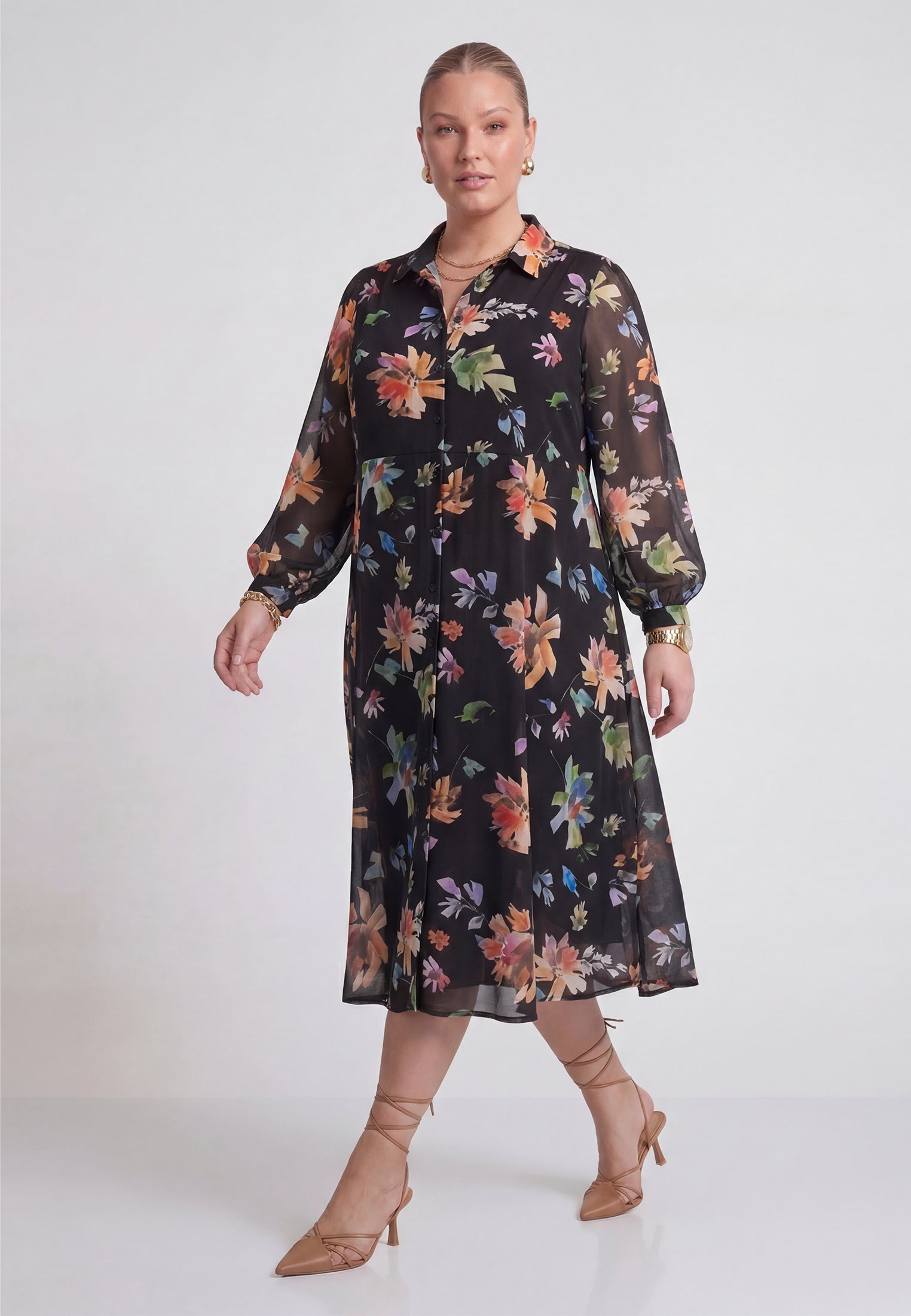 Midi jurk PRINTEMPS