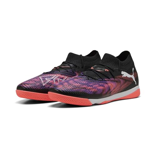 Puma Future 8 Match IT, Unisex Fussballschuh, Puma Black-Puma White-Glowing RED,