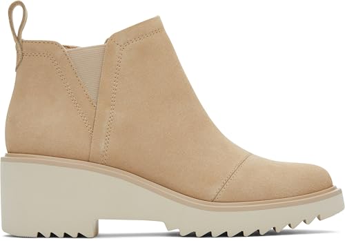 TOMS Women's Maude Ankle Boot, Oat Suede, 40 EU