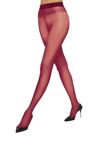 Wolford Satin-Touch-Strumpfhose für Damen, 20 Denier, weiches Satin-Gefühl, durchsichtig, extra breiter Bund, perfekt für jeden Anlass, rubinrot, XS