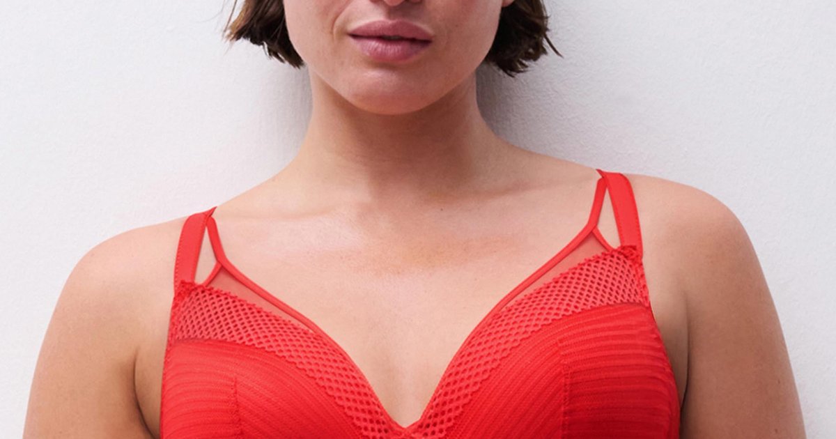 Plunge t-shirt BH - Rood - PLAY | CHANTELLE PULP