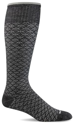 Sockwell Leichte Kompressionsstrümpfe für Damen, carbon, Medium-Large